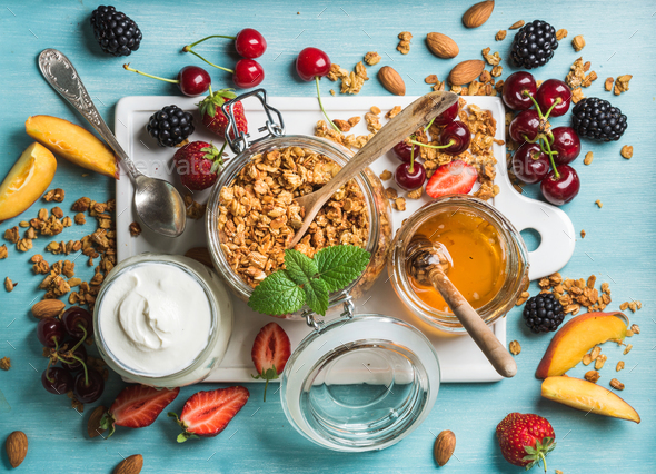 Healthy breakfast ingredients - Stock Photo - Images