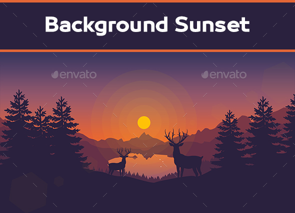 GraphicRiver Sunset Background 20887207 GraphicRiver Sunset Background 20887207