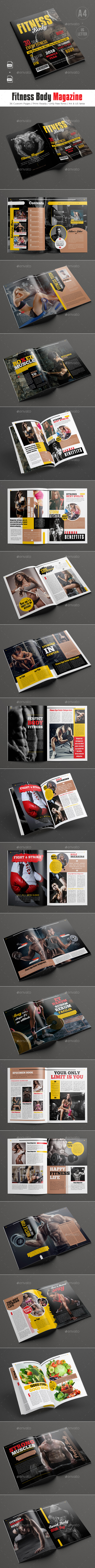GraphicRiver Fitness Body Magazine 20887879 GraphicRiver Fitness Body Magazine 20887879