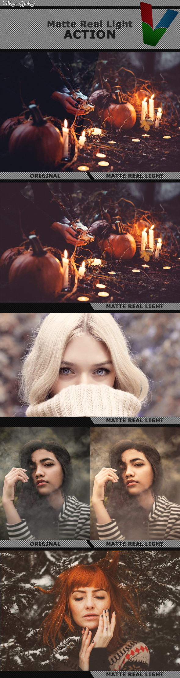 Matte Real Light Action - Photo Effects Actions
