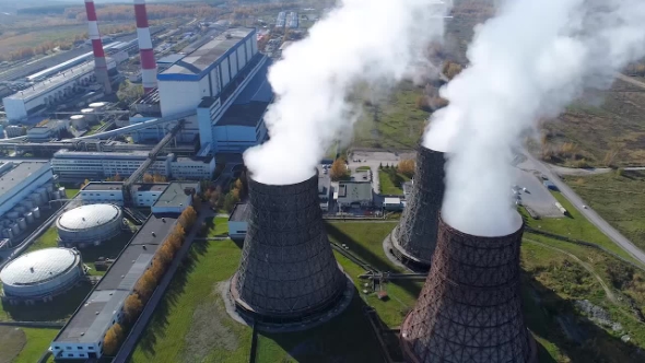 Top View of Pollution Environment By Emission Smoke alt