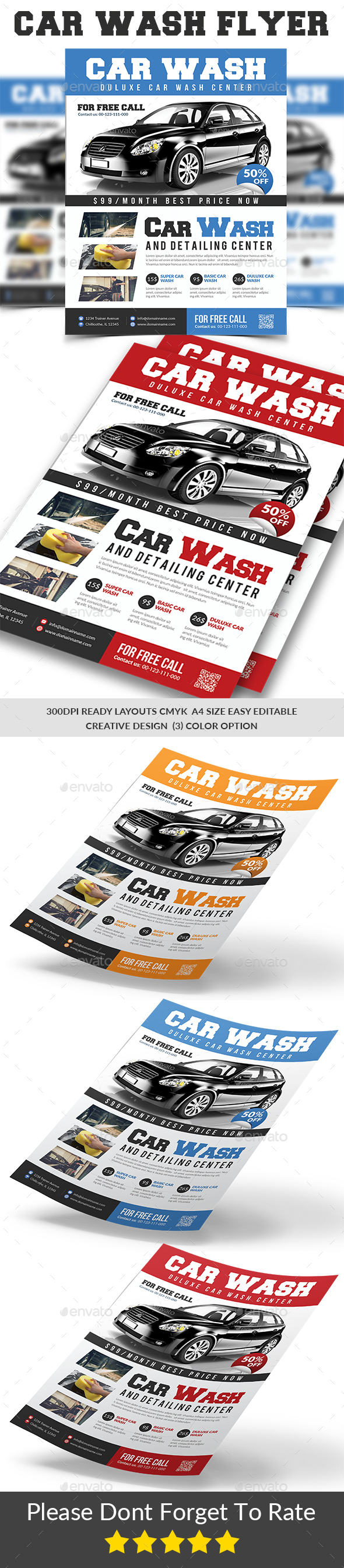 GraphicRiver Car Wash Flyer Templates 20889142 GraphicRiver Car Wash Flyer Templates 20889142