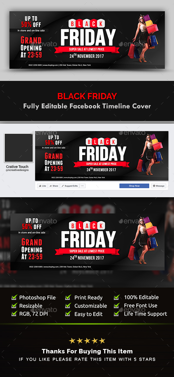 GraphicRiver Black Friday Facebook Timeline Cover 20870913