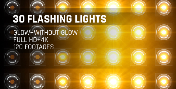 120 Flashing Light Full HD and 4K Warm Glow Loop Footages/ Gold Award Led Light Stage Backgrounds