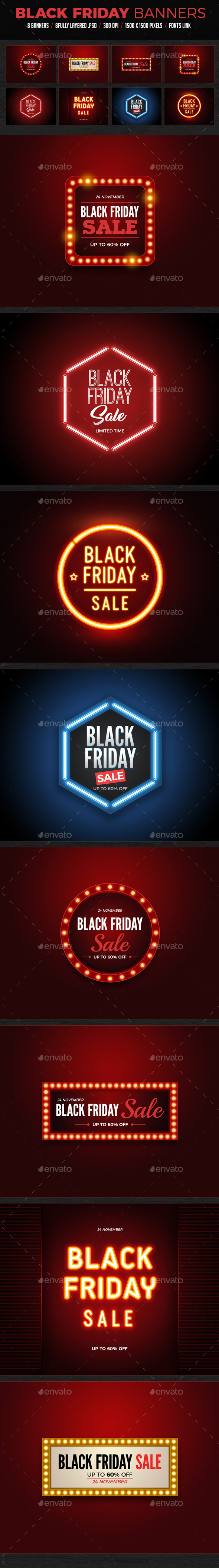 Black Friday Sale Banners - Banners & Ads Web Elements
