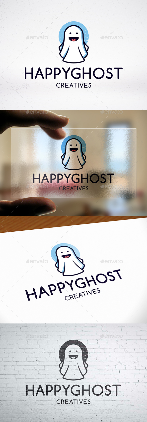 Halloween Ghost Logo Design - Humans Logo Templates