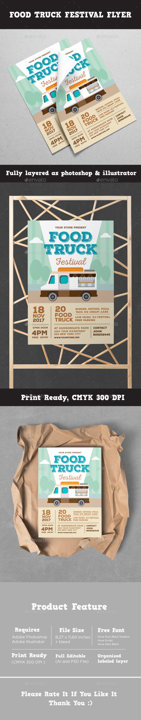 GraphicRiver Food Truck Festival Flyer 20892033