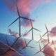 Solar Panels and Wind Turbines at Sunset - VideoHive Item for Sale