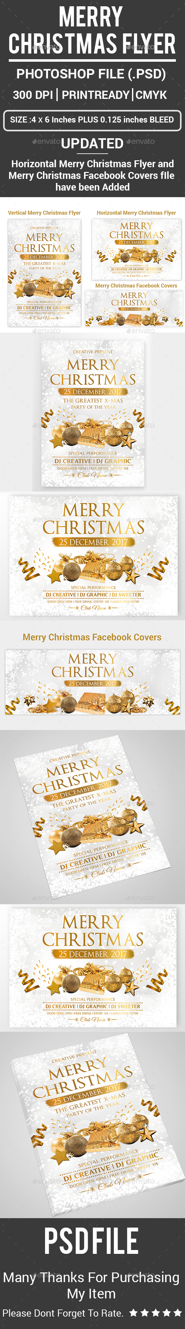 Merry Christmas Flyer - Clubs & Parties Events