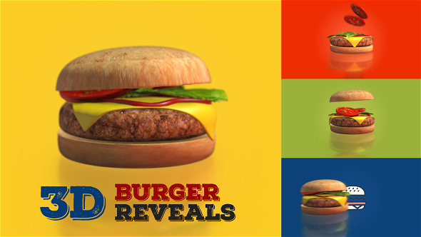 3D Burger Reveals - VideoHive 20892720