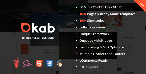 Download Okab - Responsive Multi-Purpose HTML5 Template