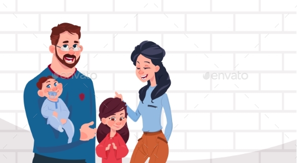 Young Family - People Characters