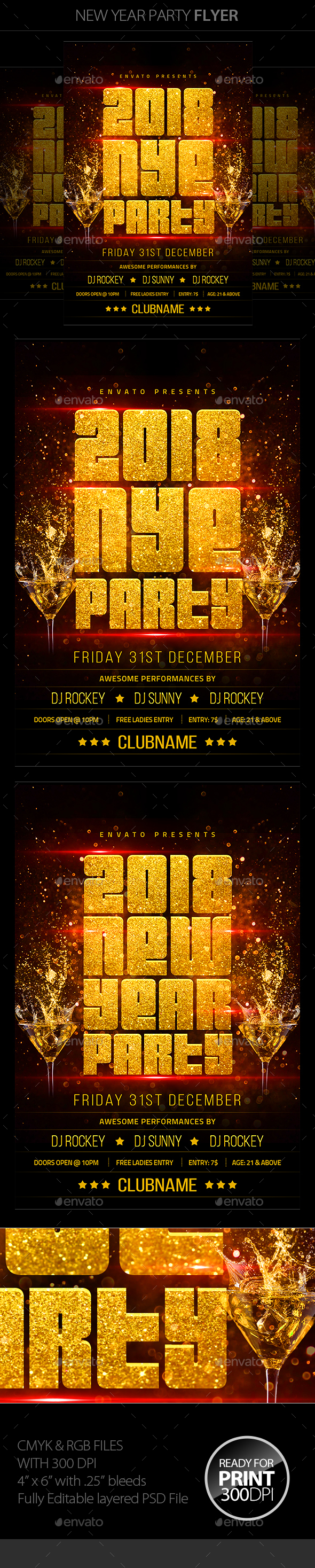 New Year Party Flyer - Clubs & Parties Events