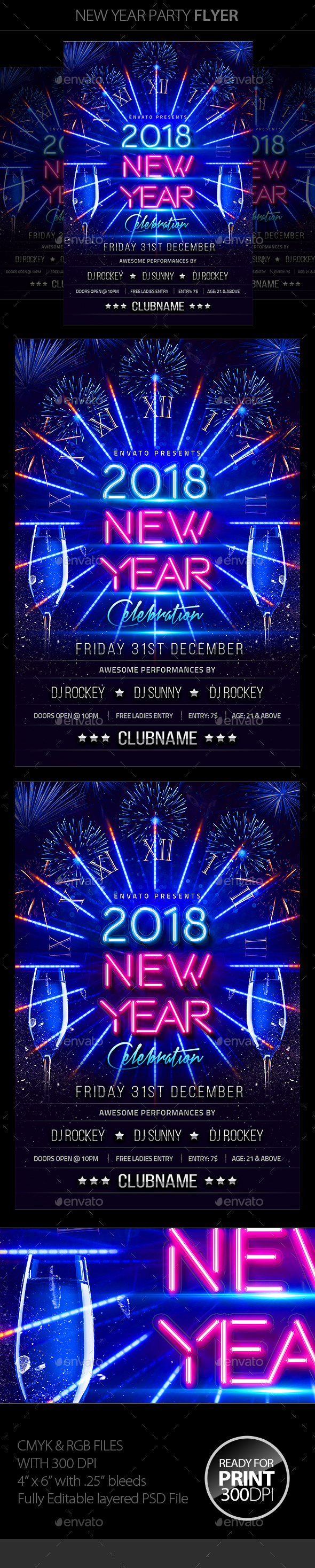 New Year Party Flyer - Clubs & Parties Events