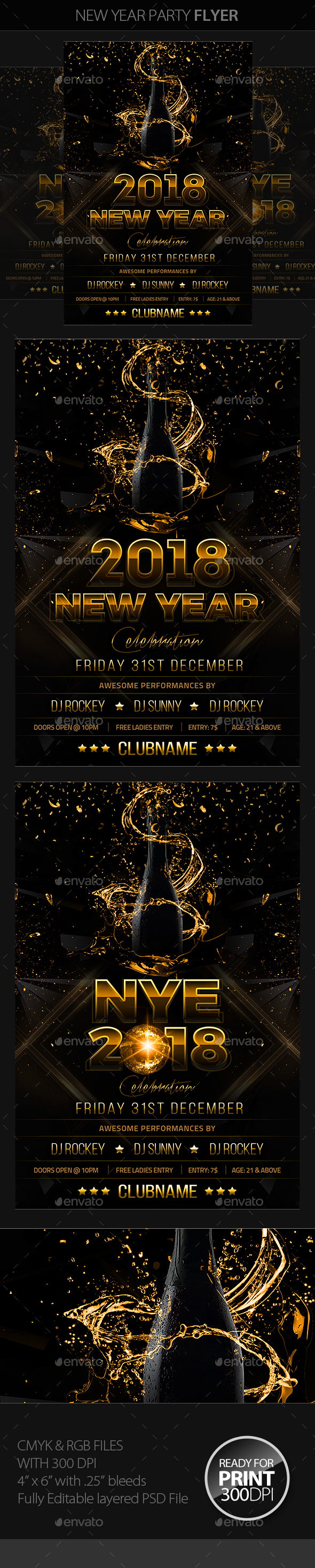 New Year Party Flyer - Clubs & Parties Events