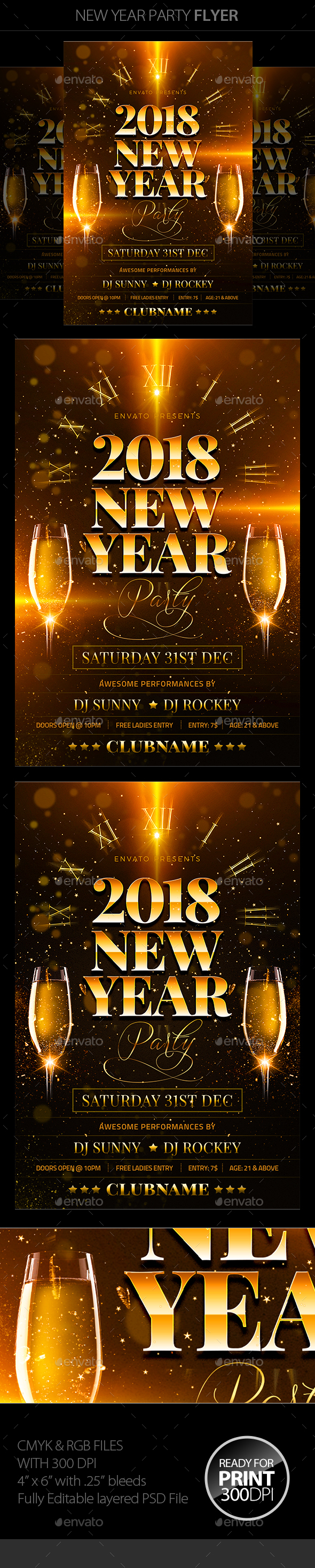 New Year Flyer - Clubs & Parties Events