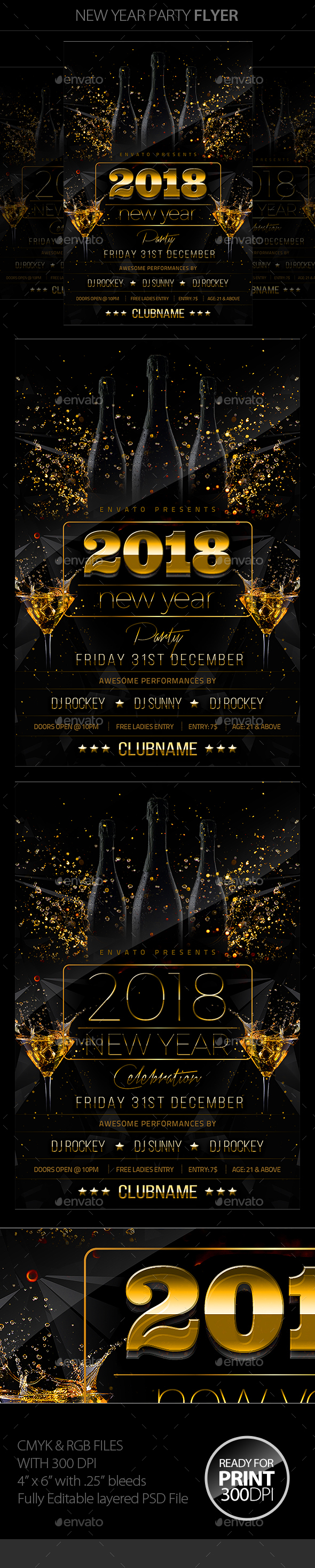 NYE Flyer - Clubs & Parties Events