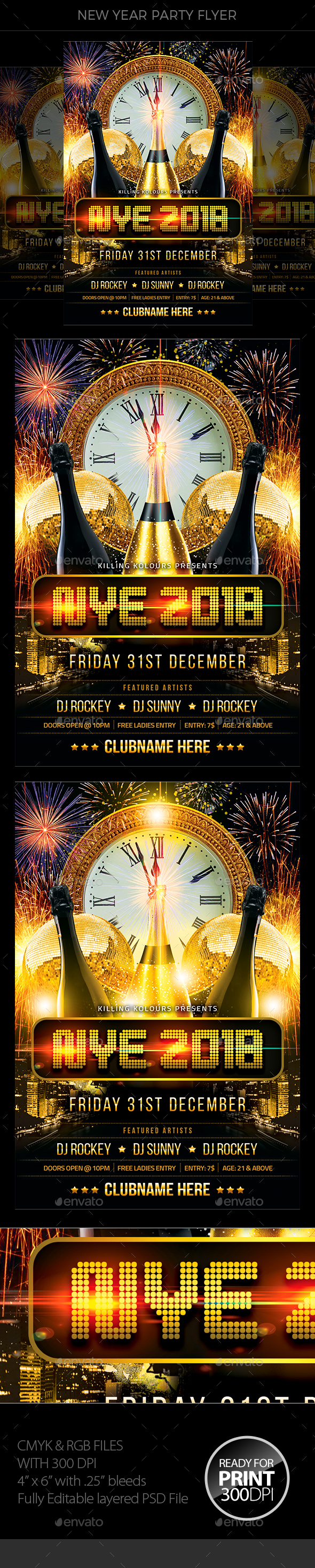 New Year Party Flyer - Clubs & Parties Events