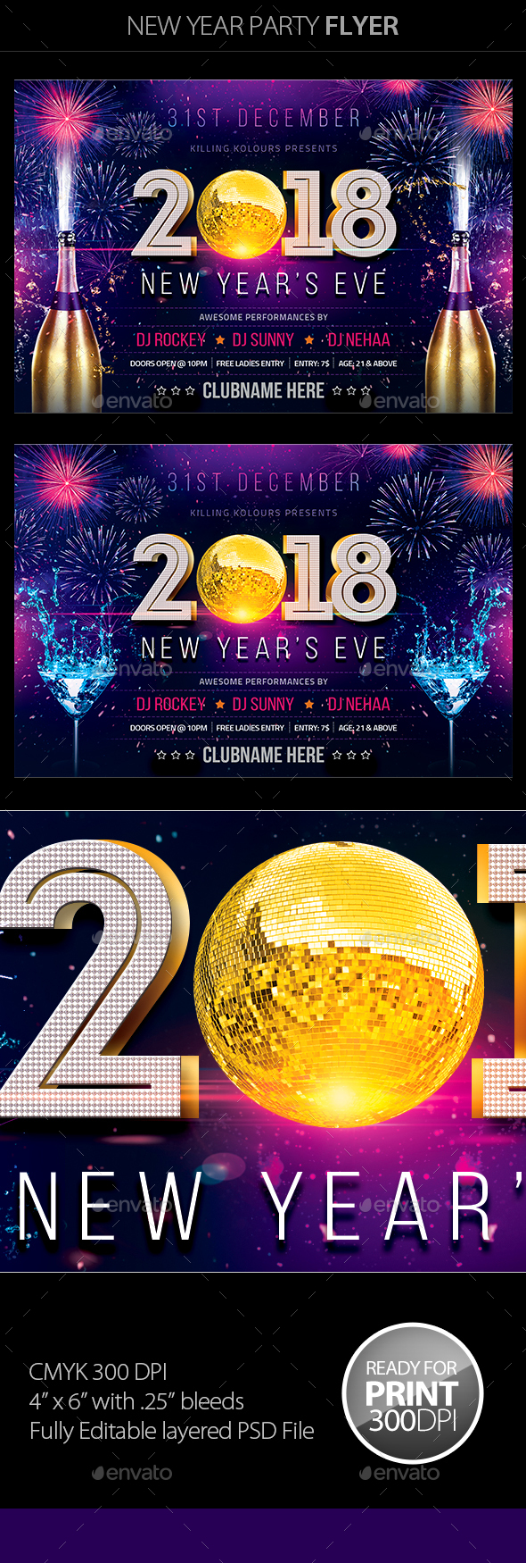 New Year Party Flyer - Clubs & Parties Events