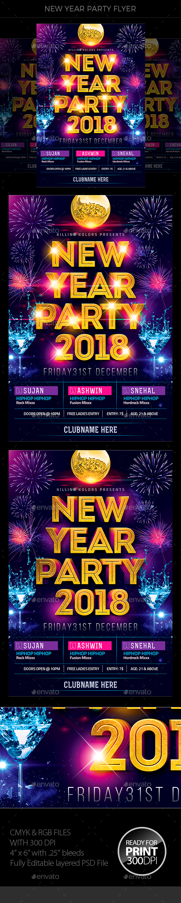 New Year Party Flyer - Clubs & Parties Events