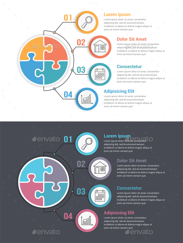 Puzzle Circle - Infographics - Infographics