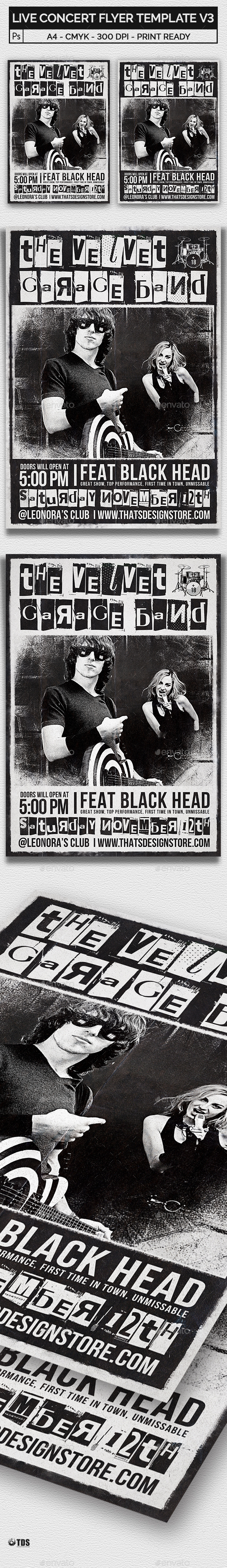 Live Concert Flyer Template V3 - Concerts Events