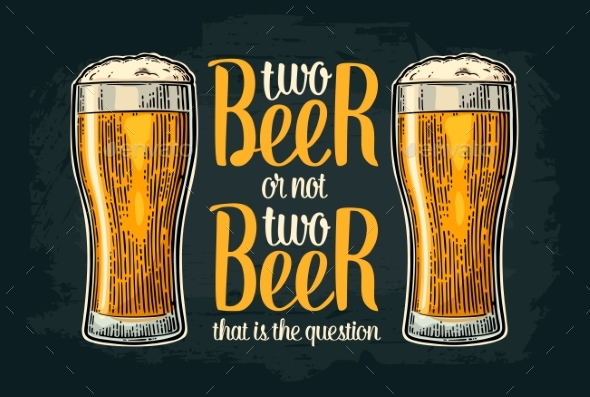 GraphicRiver Two Beer Glasses with Quote 20894102