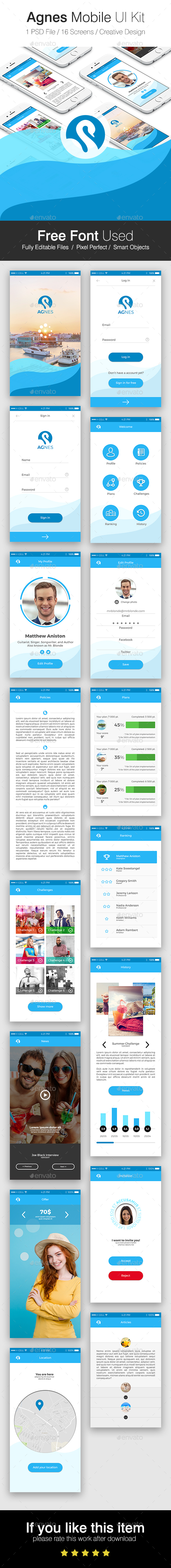 Agnes Mobile Ui Kit - User Interfaces Web Elements