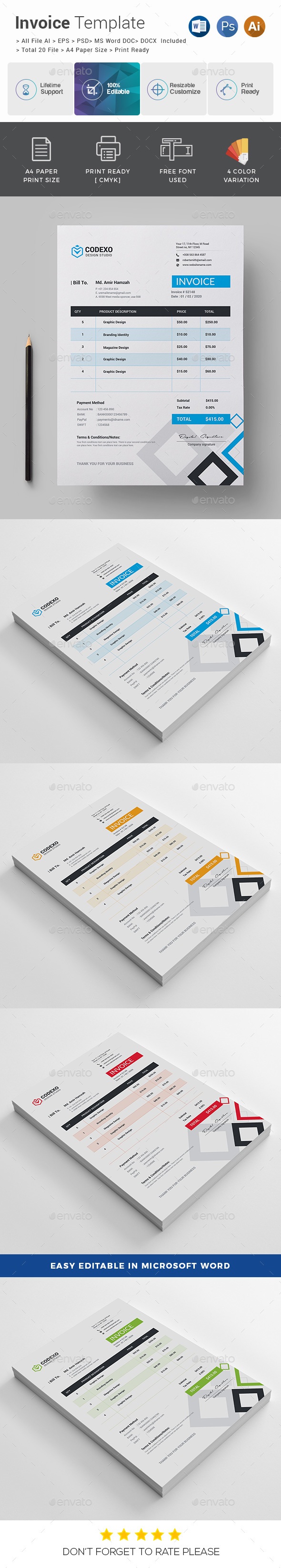 Invoice - Stationery Print Templates