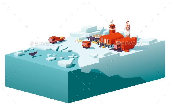 GraphicRiver Vector Low Poly Polar Station 20894568 GraphicRiver Vector Low Poly Polar Station 20894568