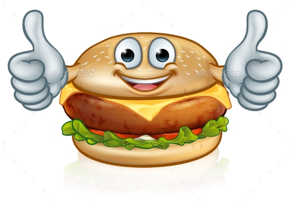 GraphicRiver Burger Food Mascot Cartoon Character 20894690 GraphicRiver Burger Food Mascot Cartoon Character 20894690