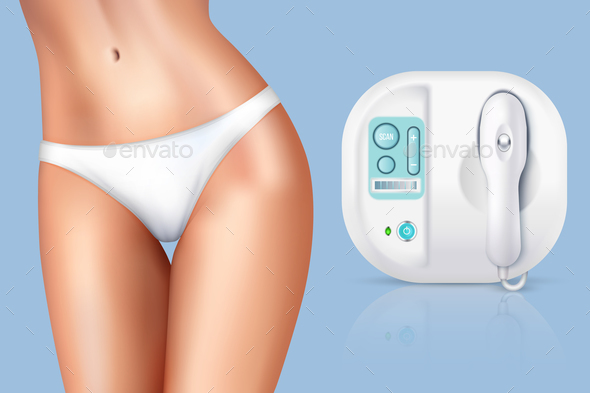 GraphicRiver Depilation Laser Hair Removal Woman Composition 20894692