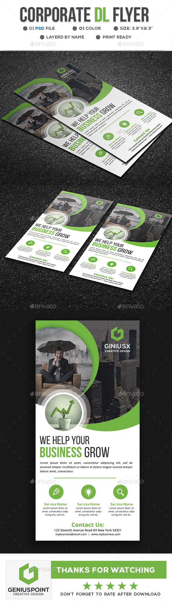 GraphicRiver Corporate DL Flyer 20895283