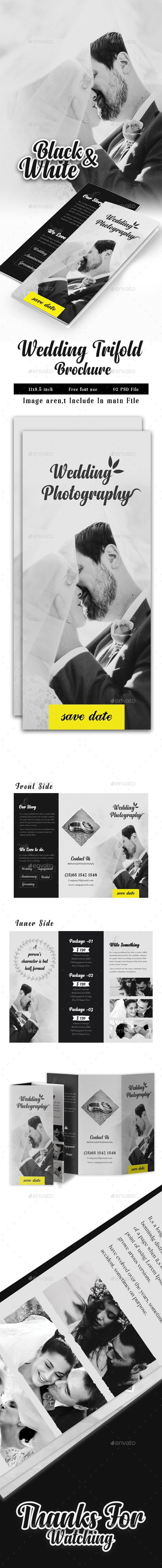 Wedding Photography Trifold - Brochures Print Templates