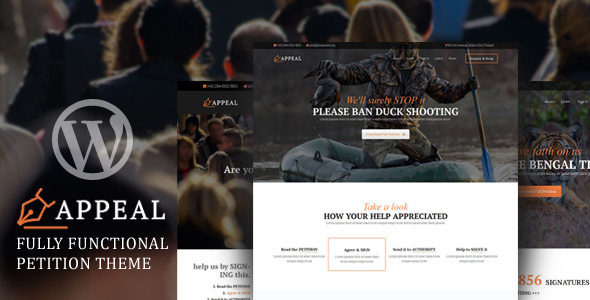 Appeal – Fully Functional Petition Theme - Activism Nonprofit