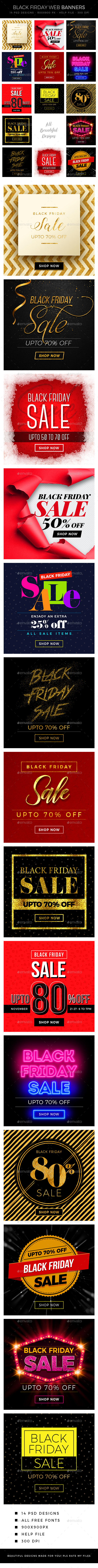 Black Friday Banners - Banners & Ads Web Elements