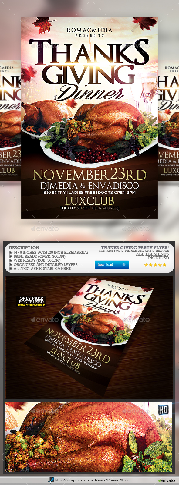 Thanksgiving Dinner Flyer