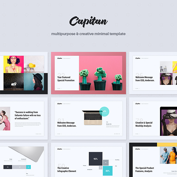 CAPITAN Minimal & Creative Template (Powerpoint)