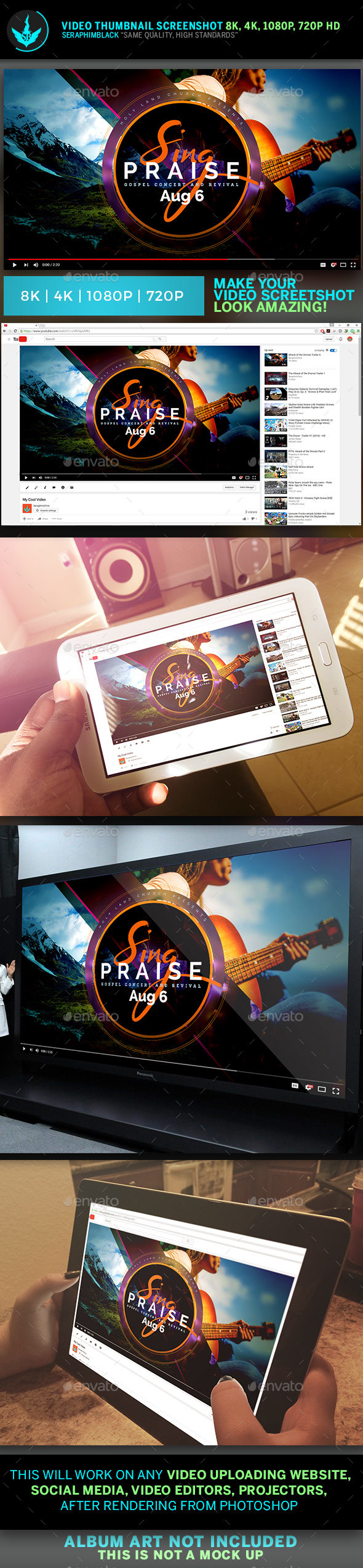Sing Praise YouTube Video Artwork Template - YouTube Social Media