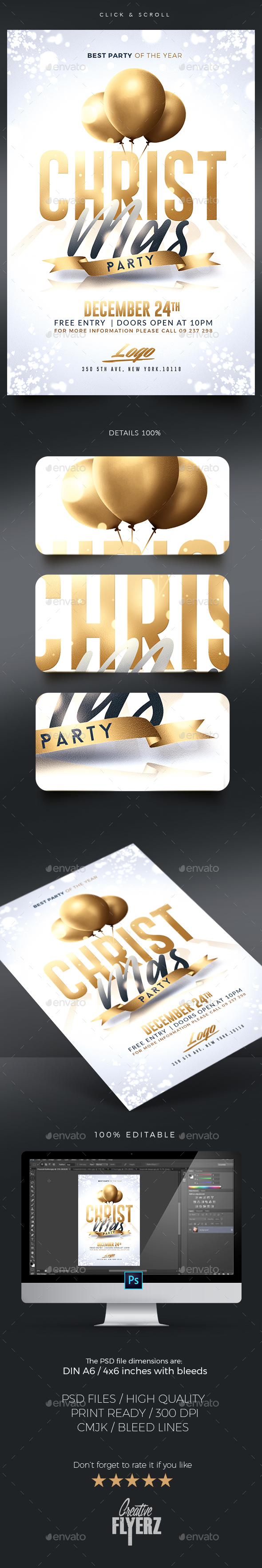 Classy Christmas Party - Events Flyers