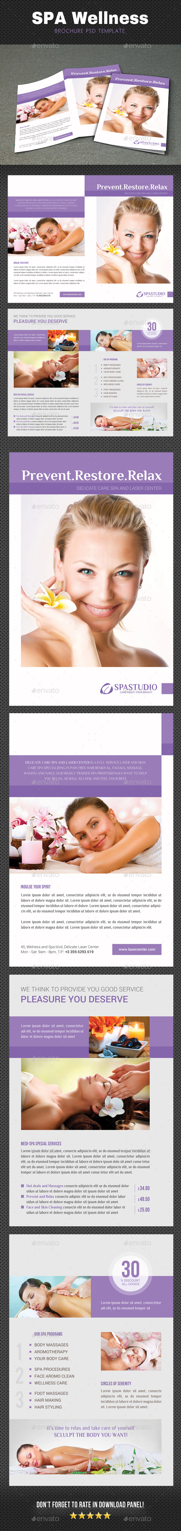 Spa Wellness Brochure 4 - Brochures Print Templates