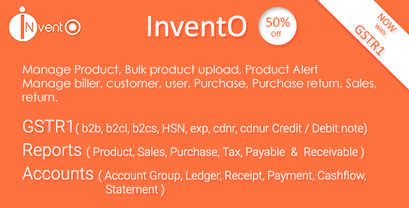 InventO - Accounting | Billing | Inventory (GST Compliance with GSTR1 & GSTR2 Integrated) - CodeCanyon Item for Sale