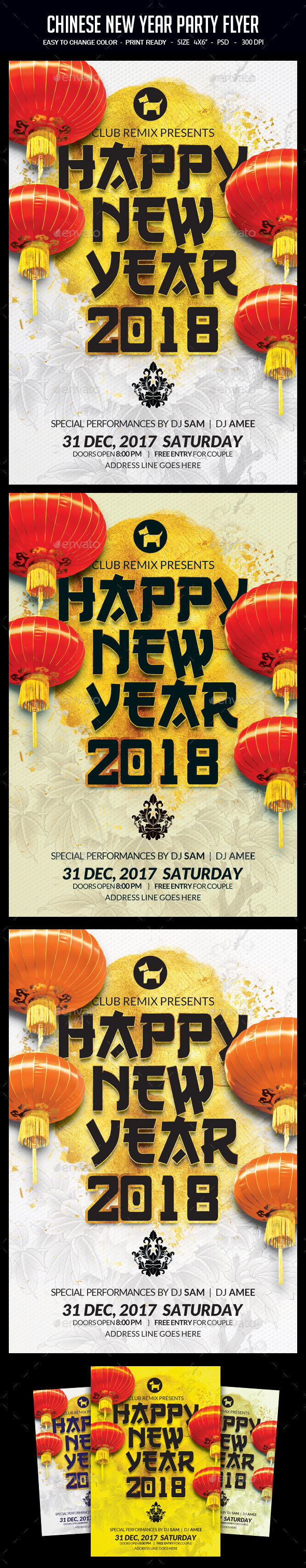 Chinese New Year Party Flyer