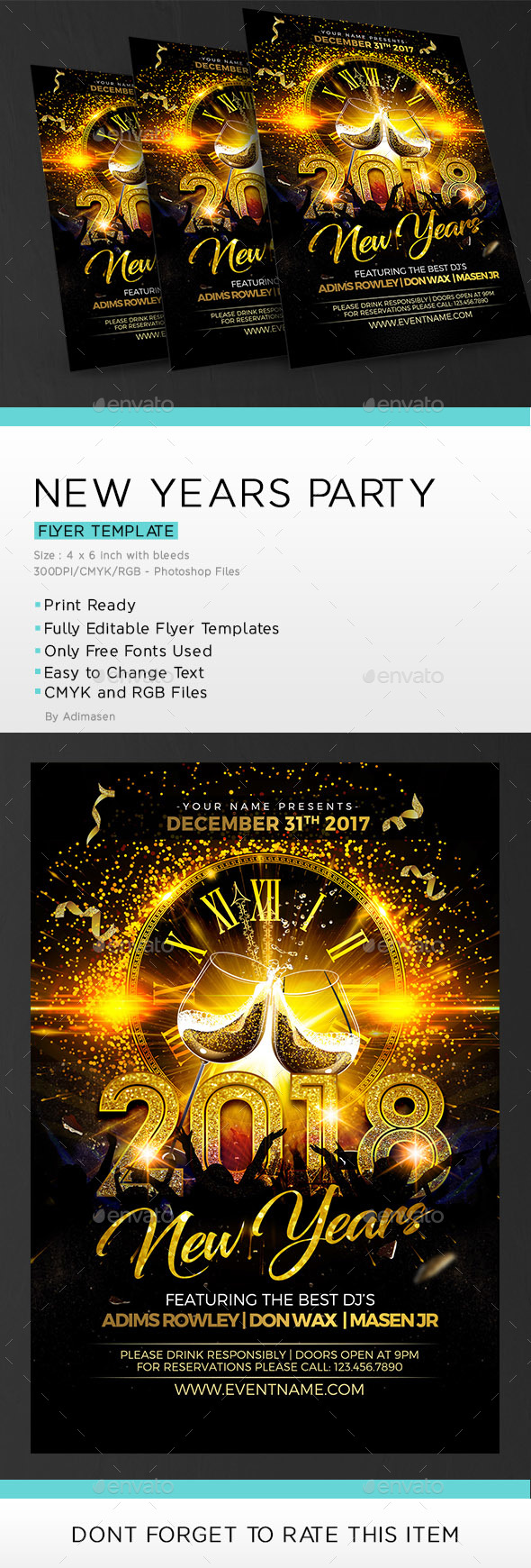 GraphicRiver New Years Flyer 20899014