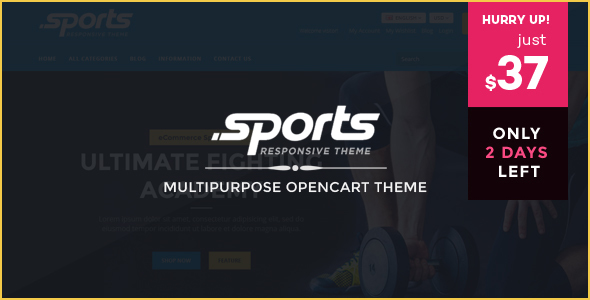 Sports - Responsive OpenCart Theme - OpenCart eCommerce