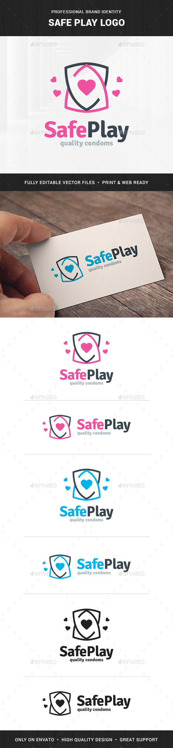 Safe Play Logo Template - Crests Logo Templates