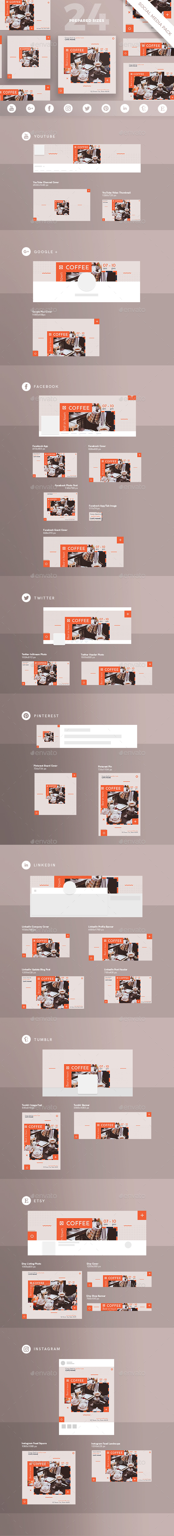 Coffee Shop Social Media Pack - Miscellaneous Social Media