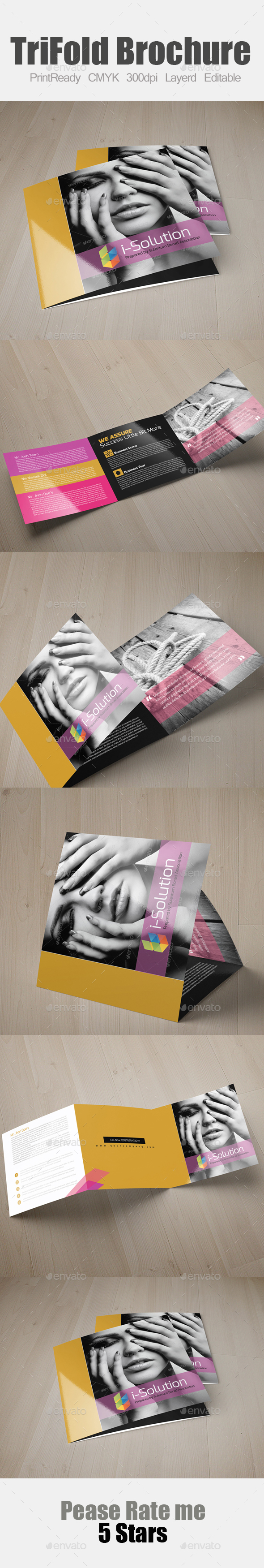 Multi Use Business Square Trifold Brochure - Brochures Print Templates