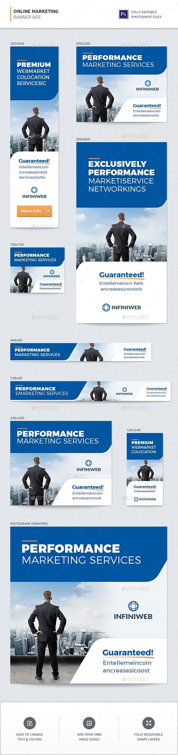 Online Marketing Banners - Banners & Ads Web Elements