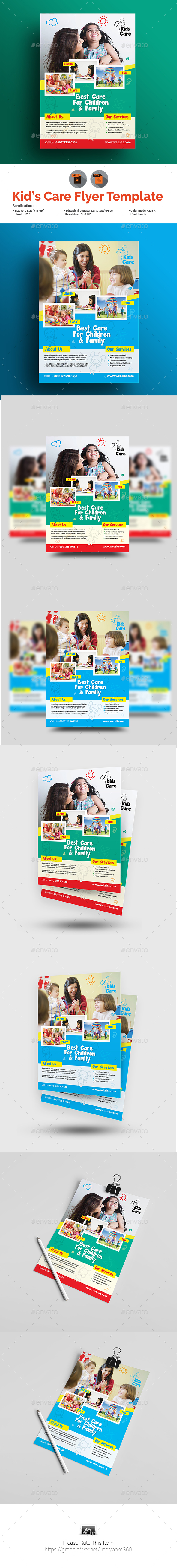 GraphicRiver Kids Care Flyer 20899845 GraphicRiver Kids Care Flyer 20899845